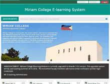 Tablet Screenshot of mcelearning.mc.edu.ph
